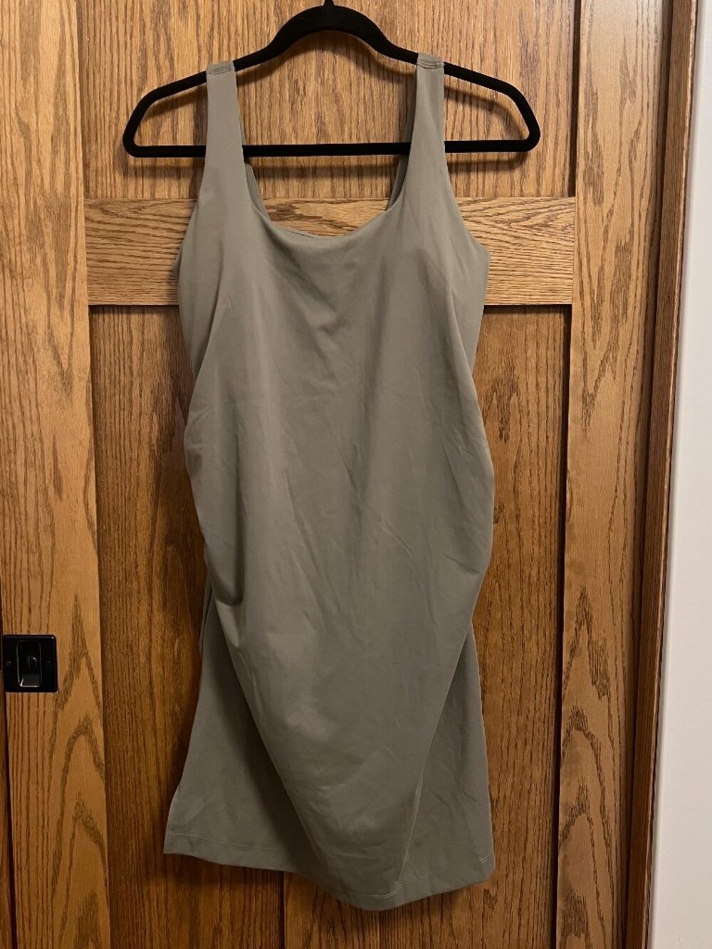 Old Navy Maternity Sleeveless PowerSoft Mini Skort Dress - M, Olive